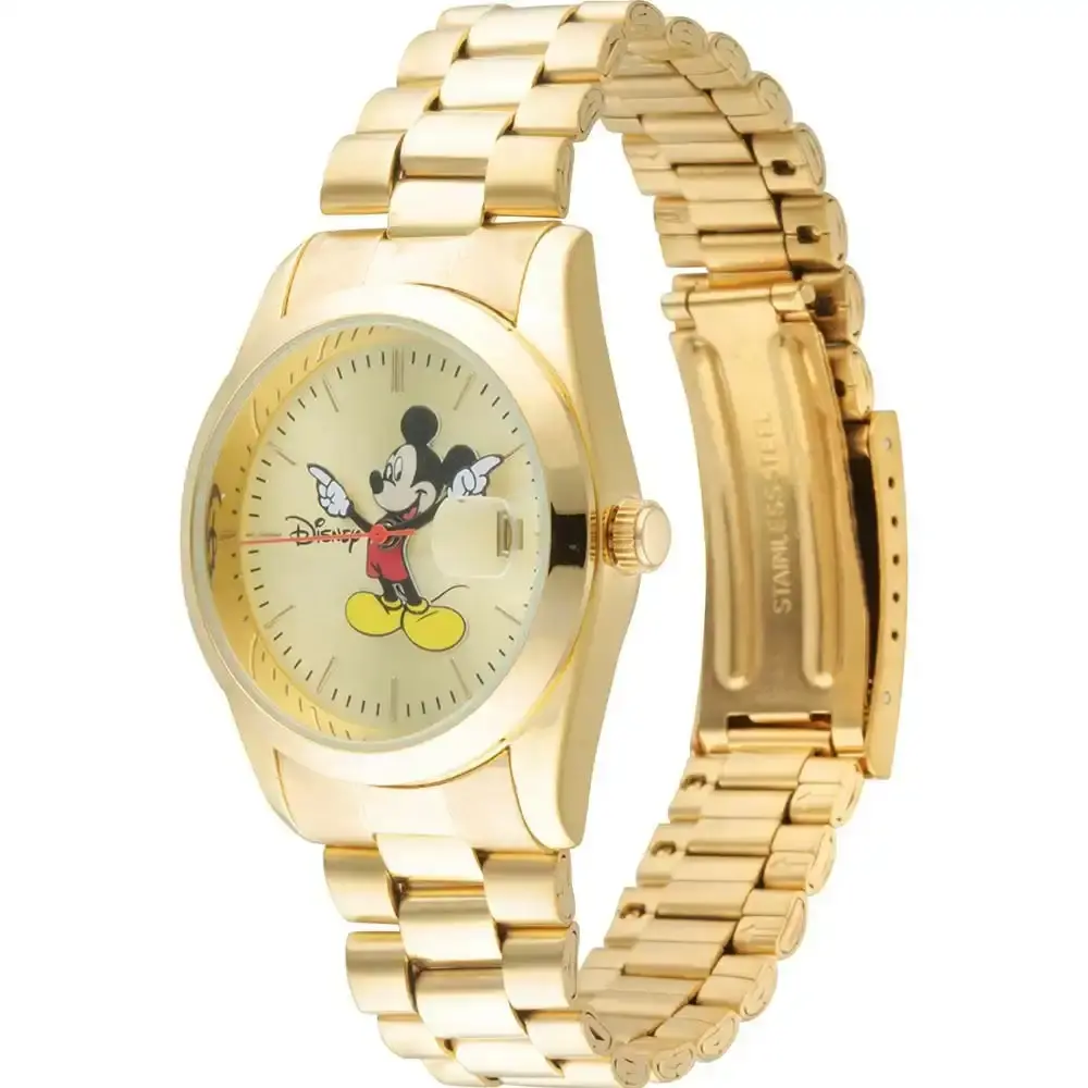 Disney TA45703 Mickey Mouse Gold Tone Watch