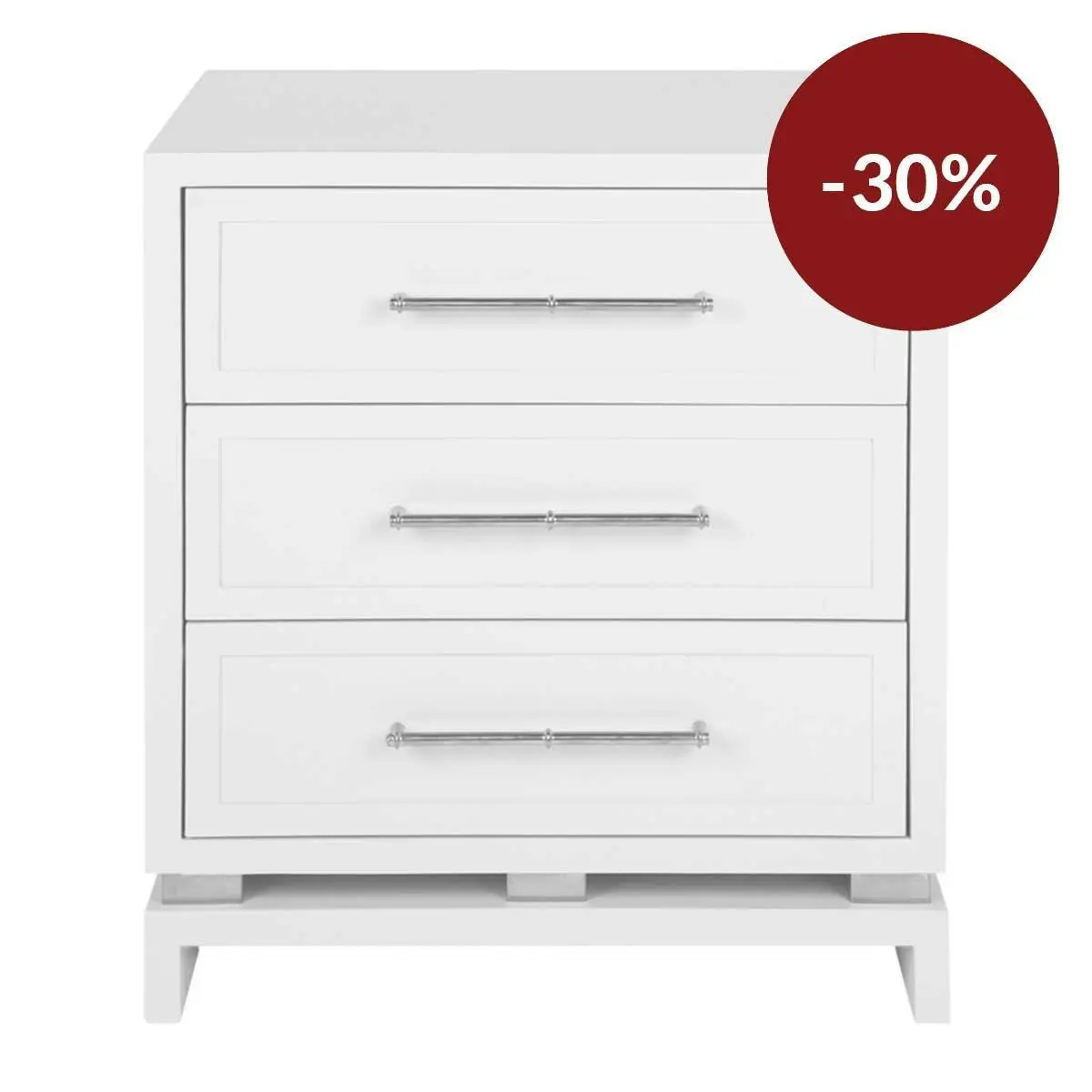 Pearl Bedside Table - Large White