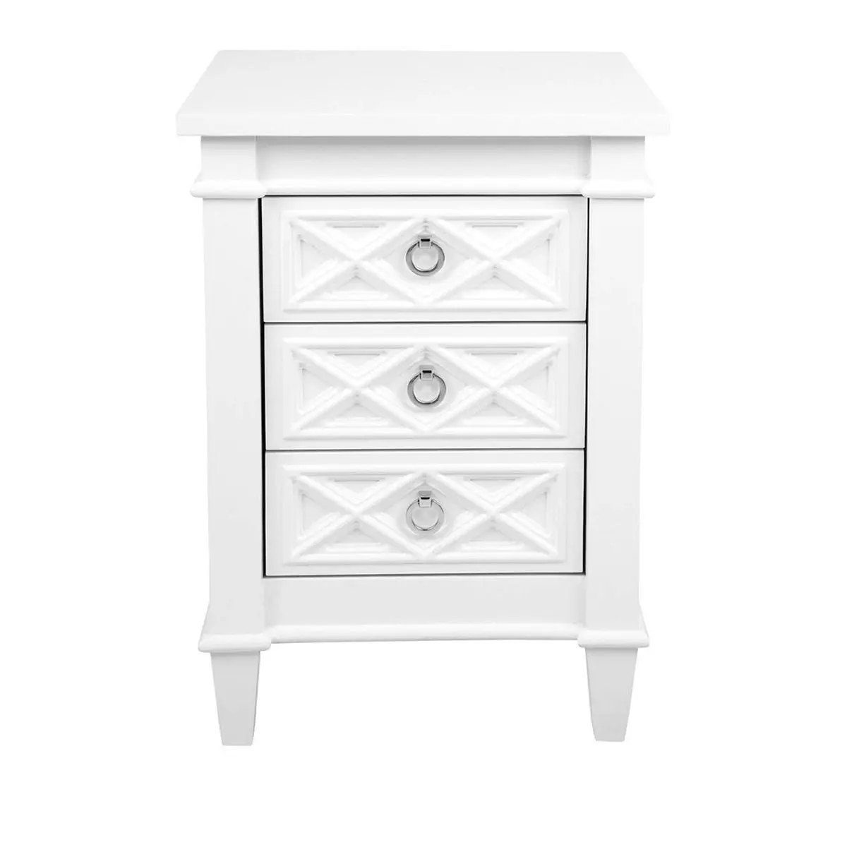 Plantation Bedside Table -  Small White