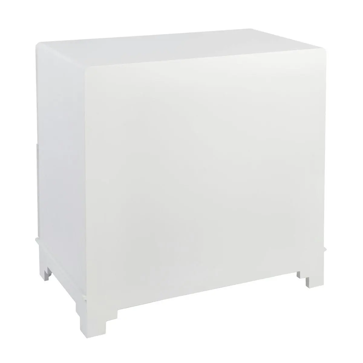 Greek Key Bedside Table - White