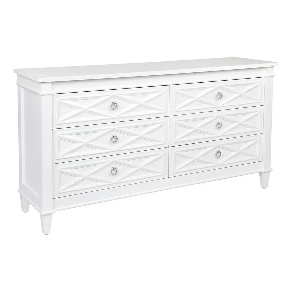 Plantation 6 Drawer Chest - White