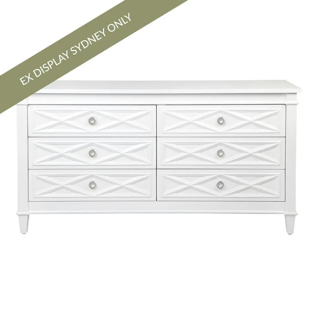 Plantation 6 Drawer Chest - White