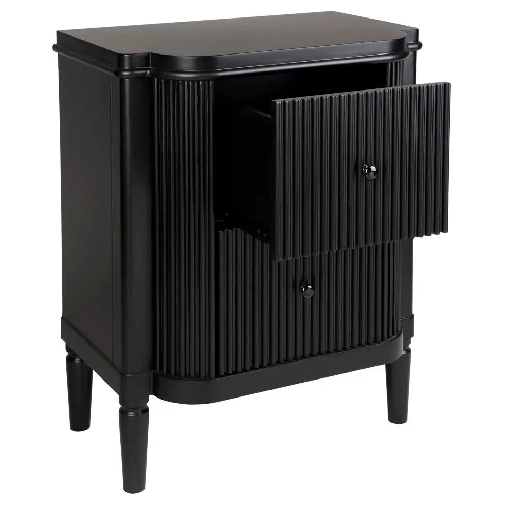 Ariella Bedside Table - Black