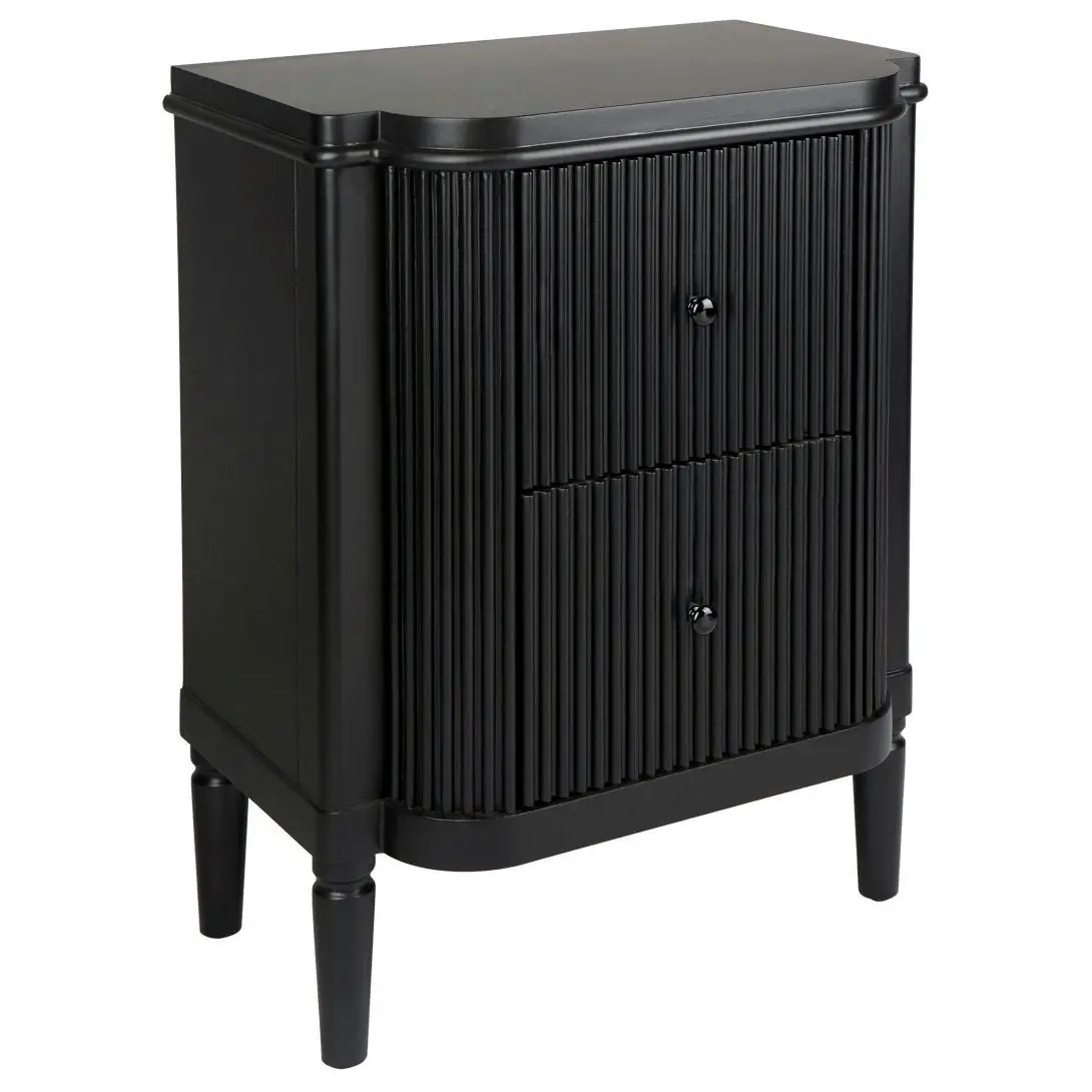 Ariella Bedside Table - Black