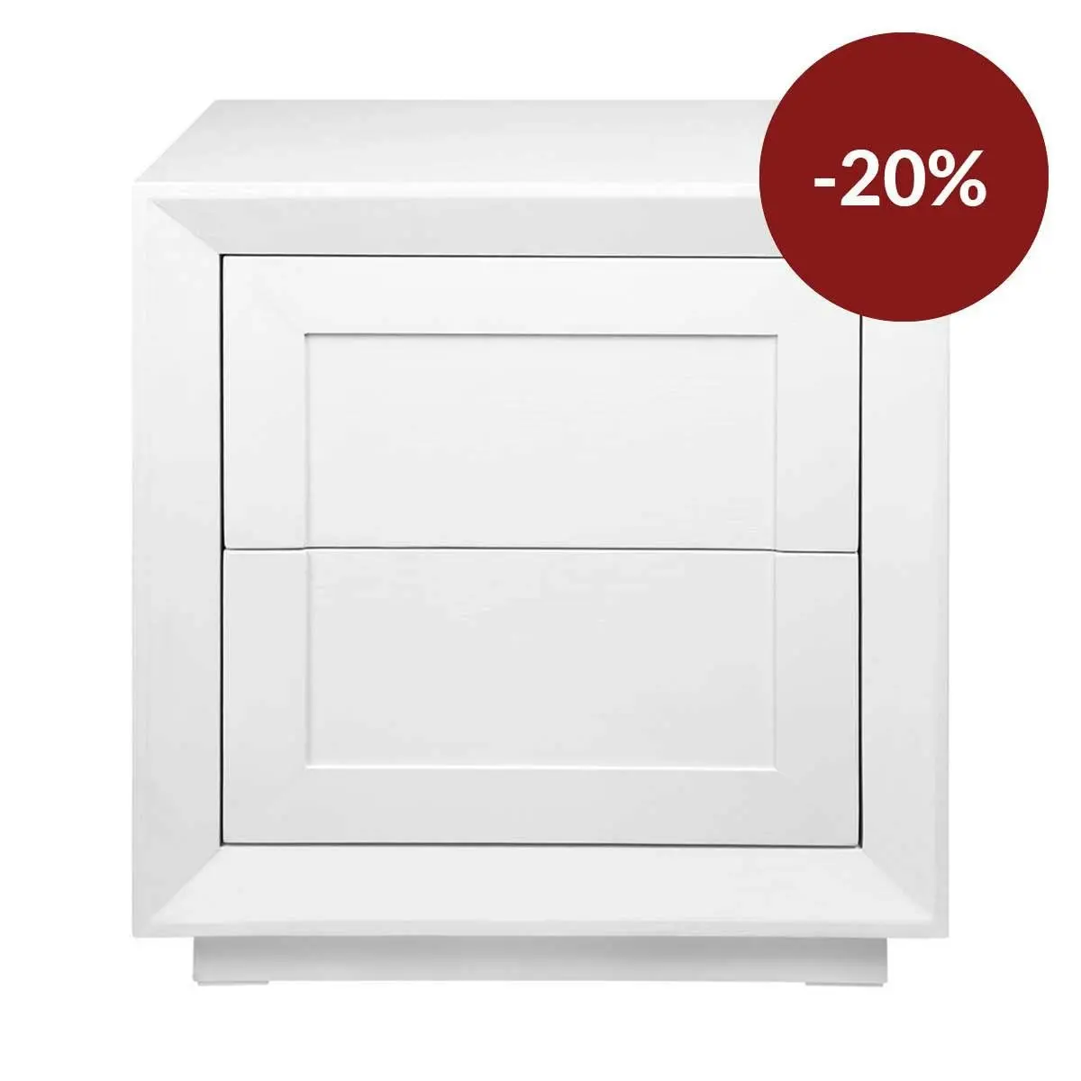 Balmain Tall Bedside Table - White