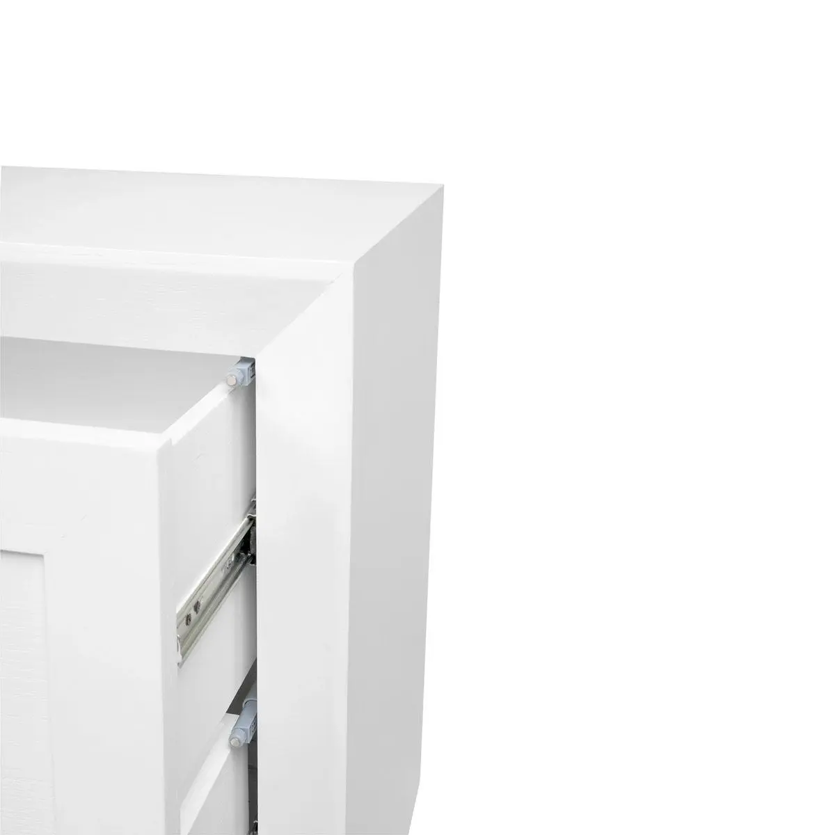 Balmain Tall Bedside Table - White