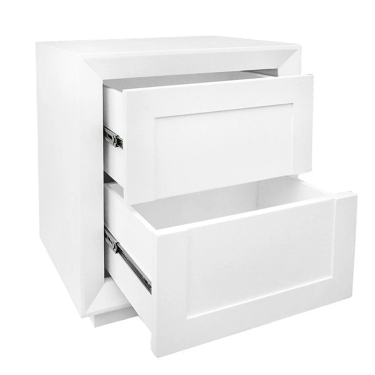 Balmain Tall Bedside Table - White