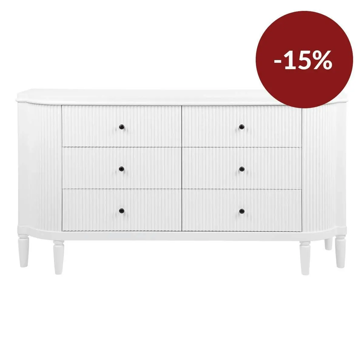 Arielle 6 Drawer Chest - White