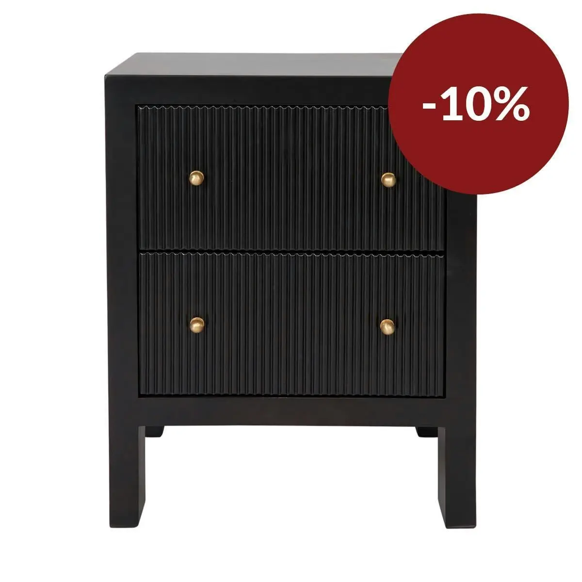 Ariana Bedside Table - Small Black