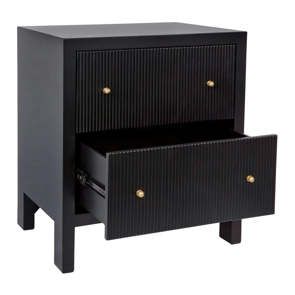 Ariana Bedside Table - Large Black