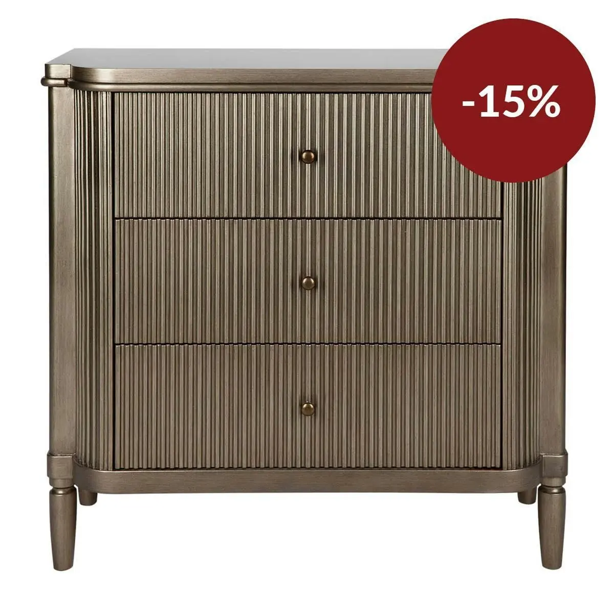 Arielle 3 Drawer Chest - Antique Gold