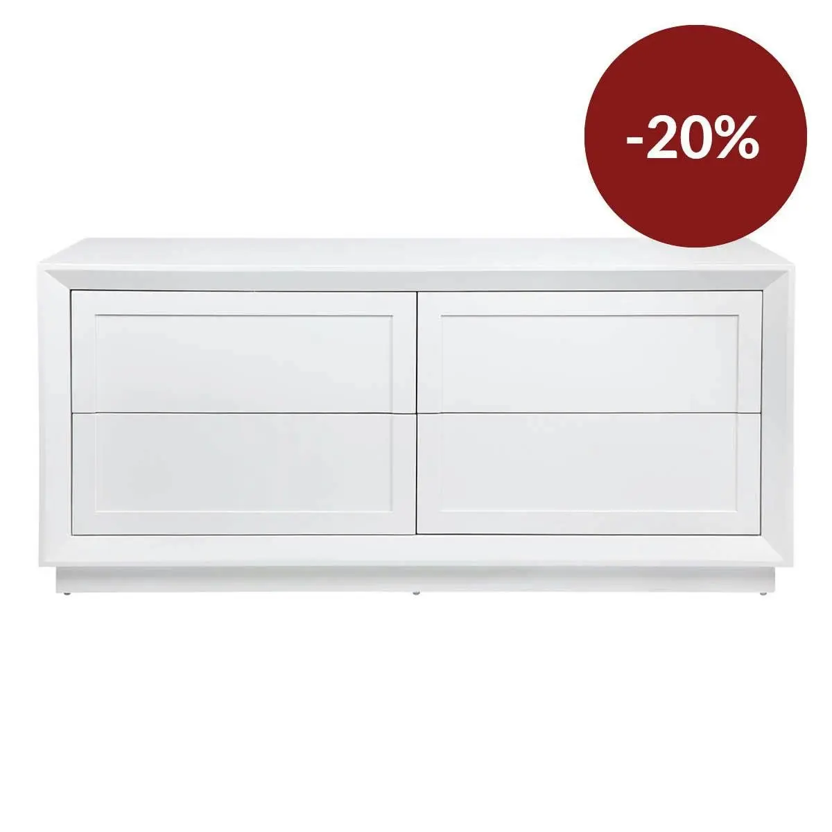 Balmain 4 Drawer Chest - White