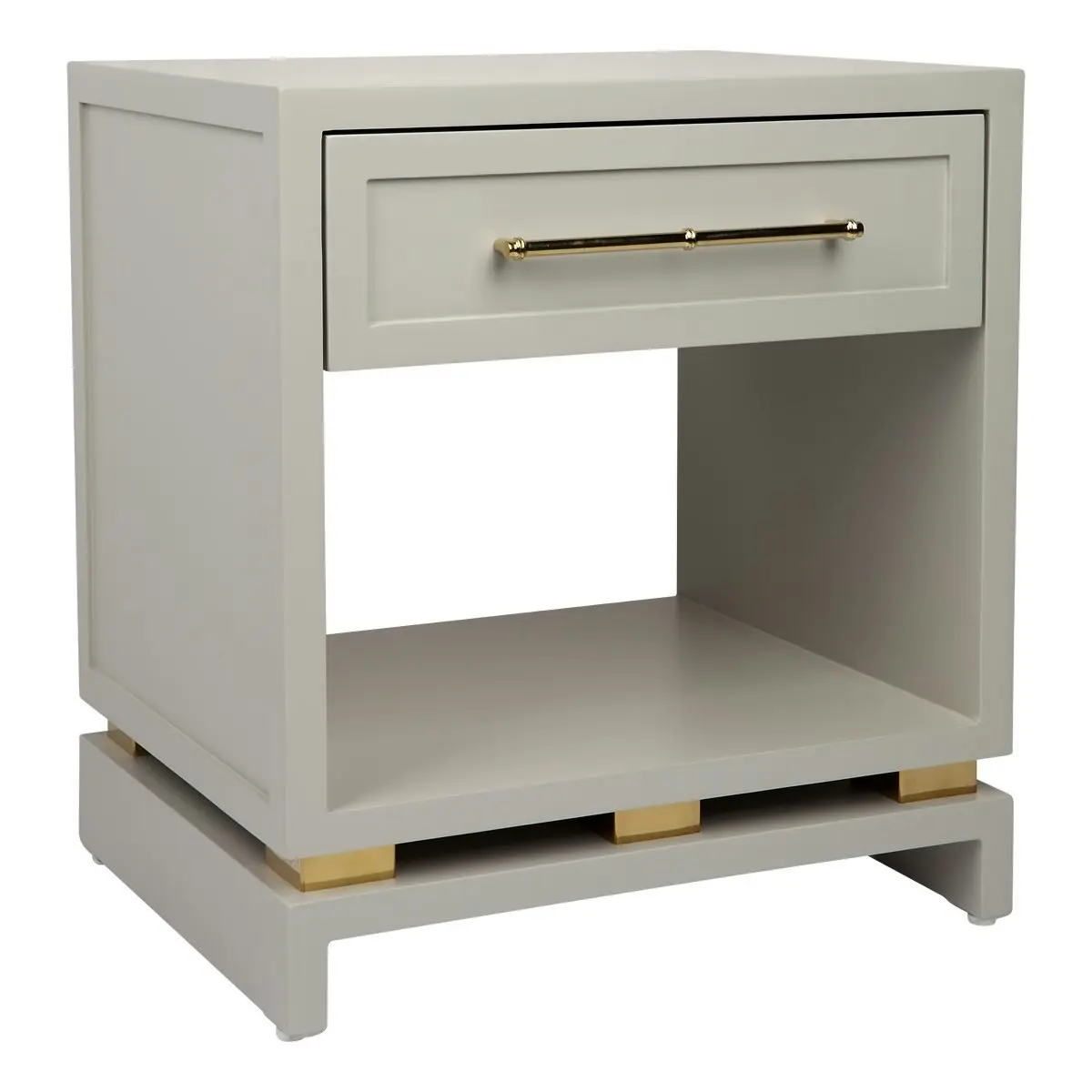 Pearl Bedside Table - Small Grey