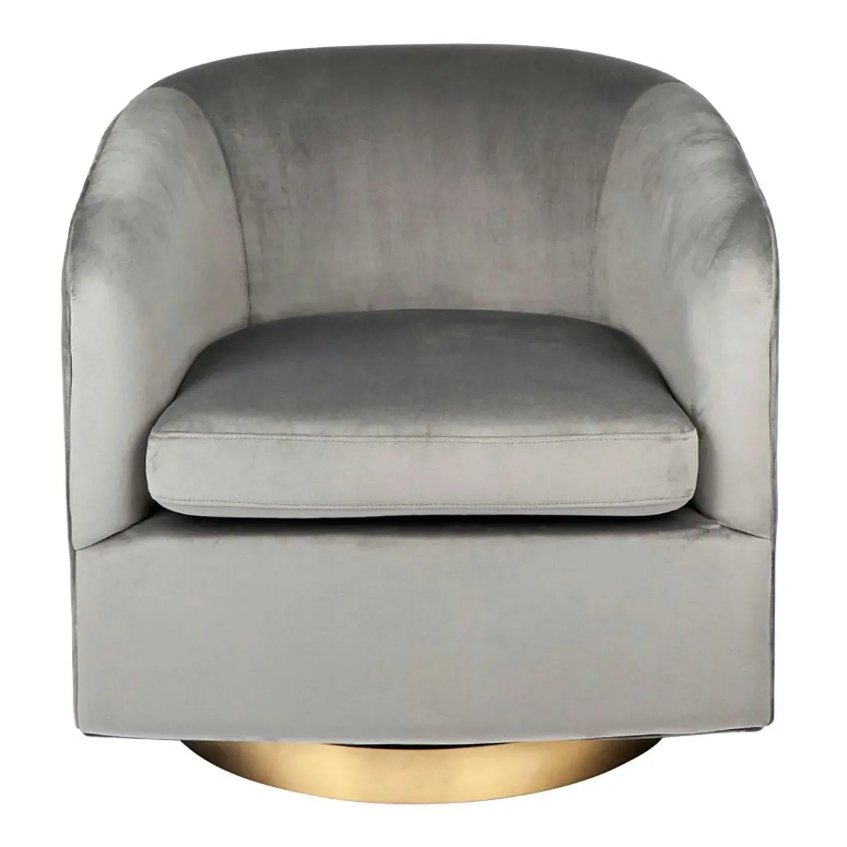 Belvedere Swivel Arm Chair - Charcoal Velvet