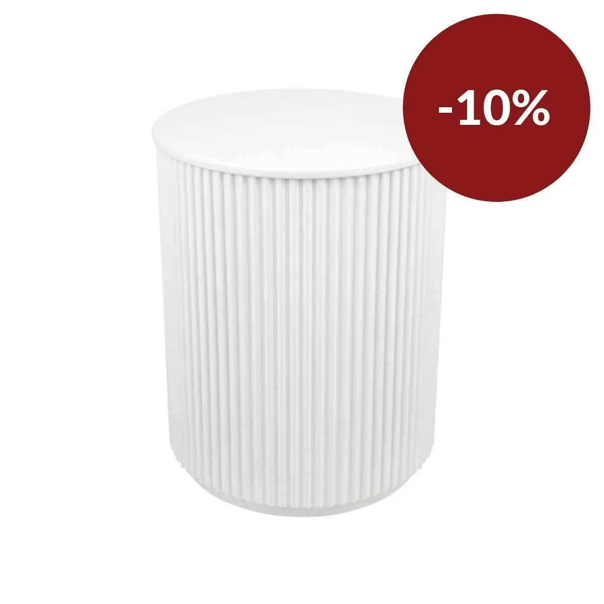 Nomad Round Side Table - White