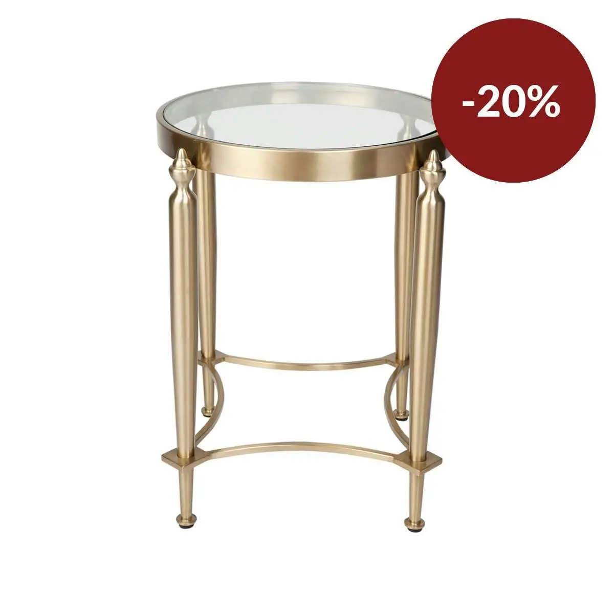 Jak Glass Side Table - Gold