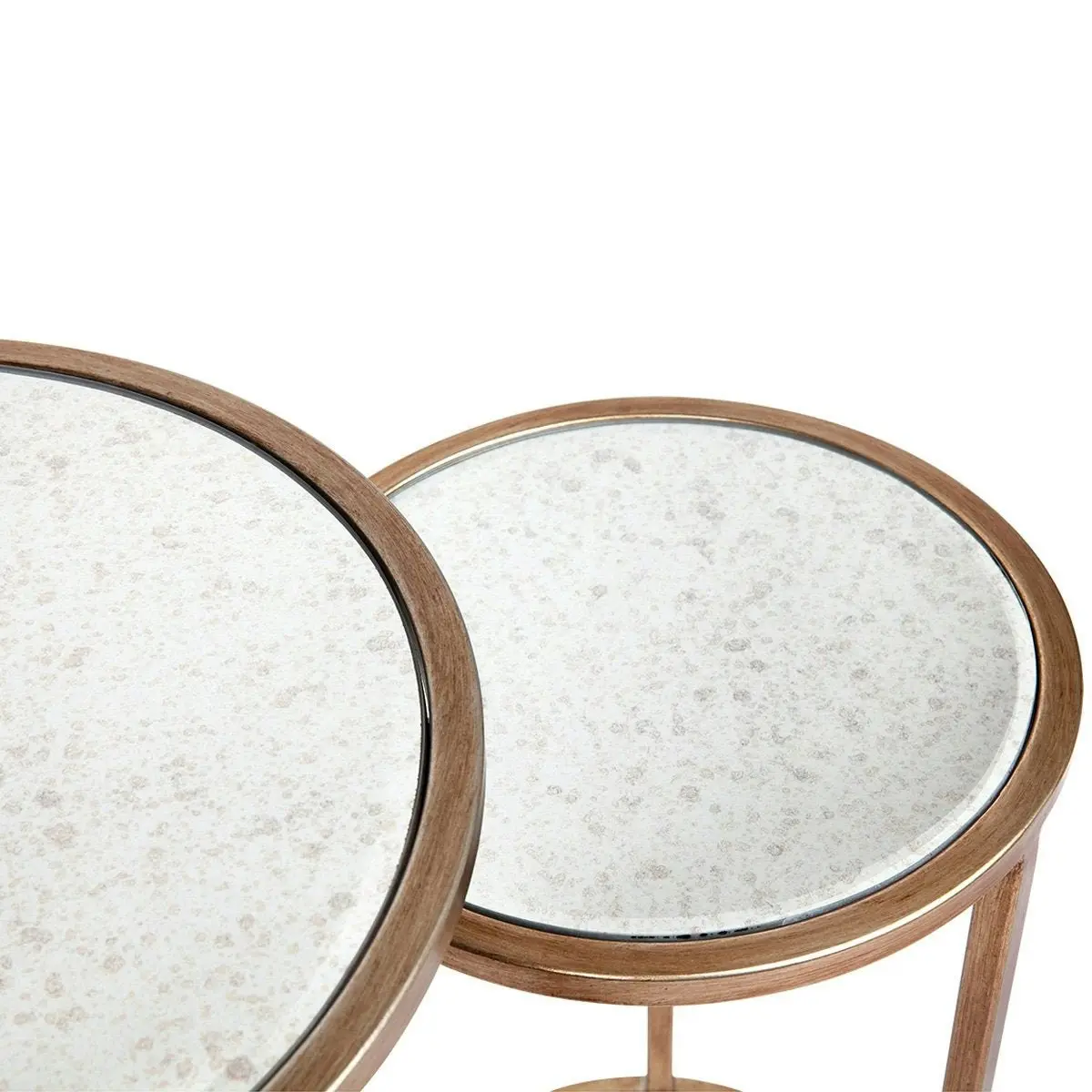 Serene Nesting Side Tables - Antique Gold