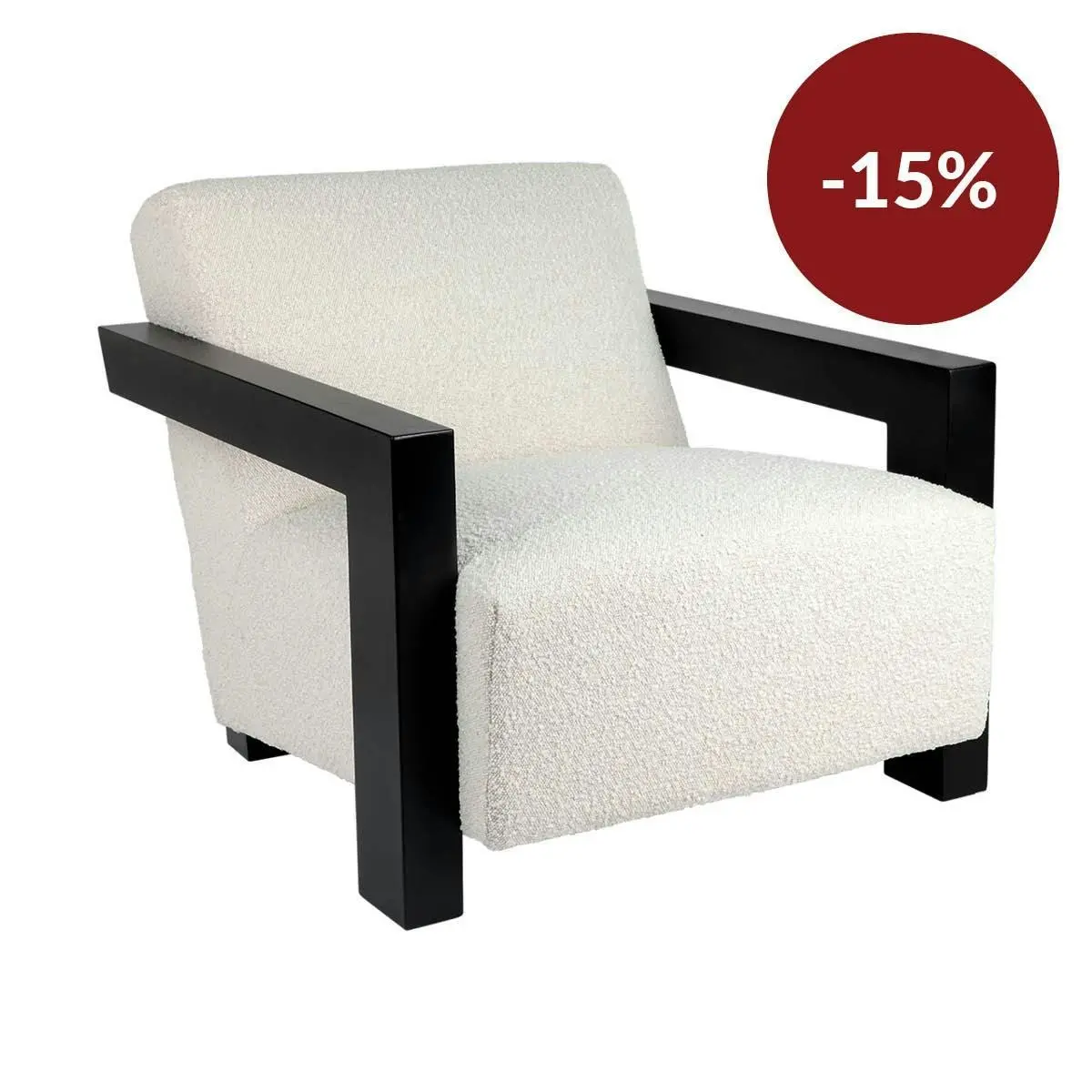 Lennon Arm Chair - Ivory Boucle