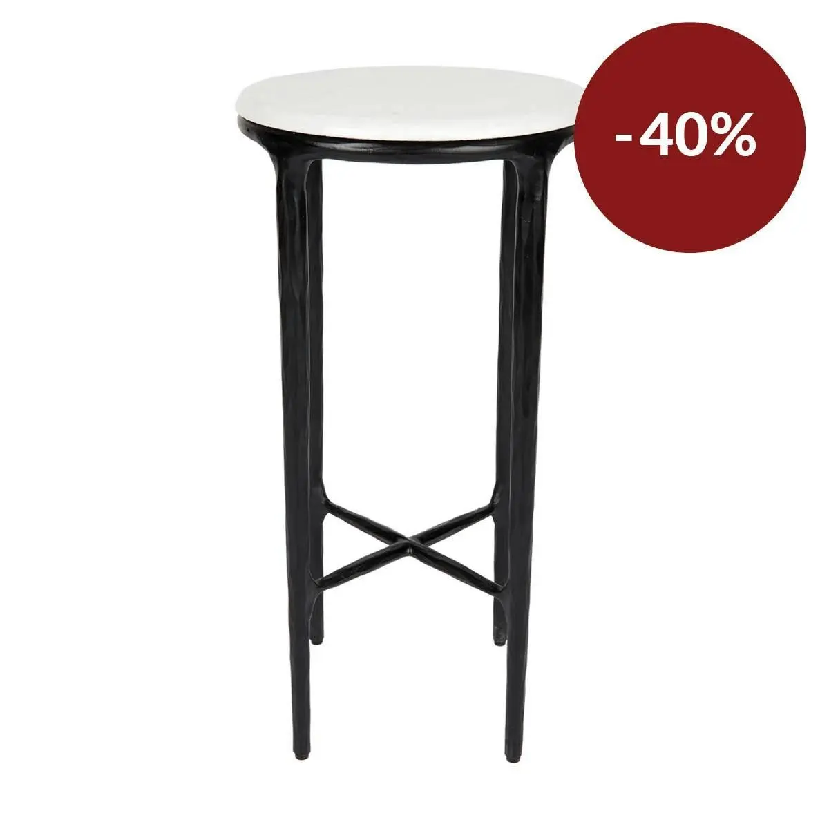 Heston Marble Petite Side Table - Black