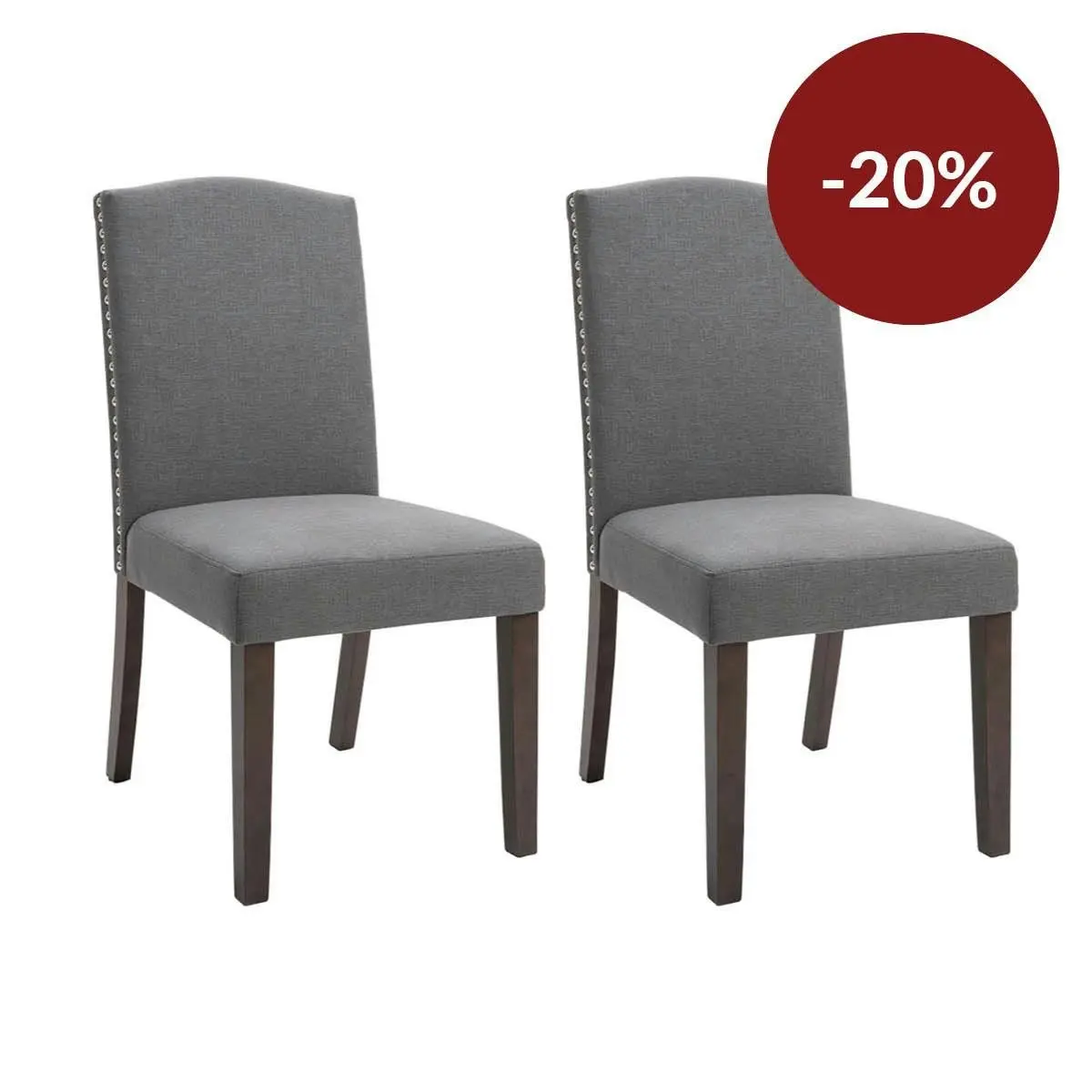 Lethbridge Dining Chair Set of 2  - Light Grey