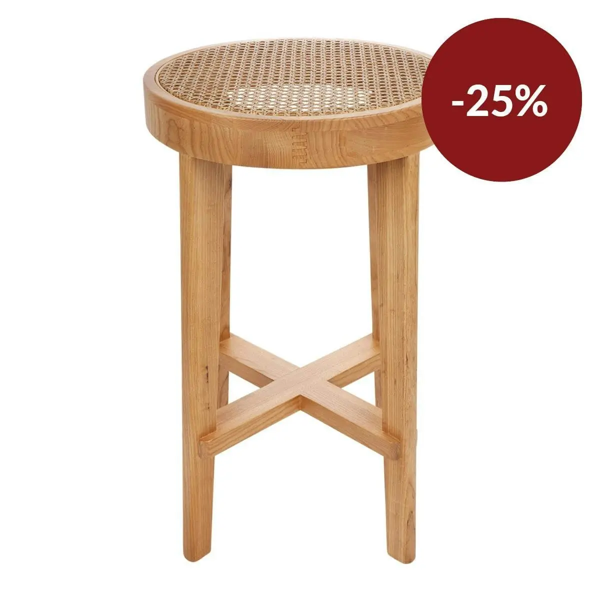 Cape Byron Rattan Kitchen Stool - Natural