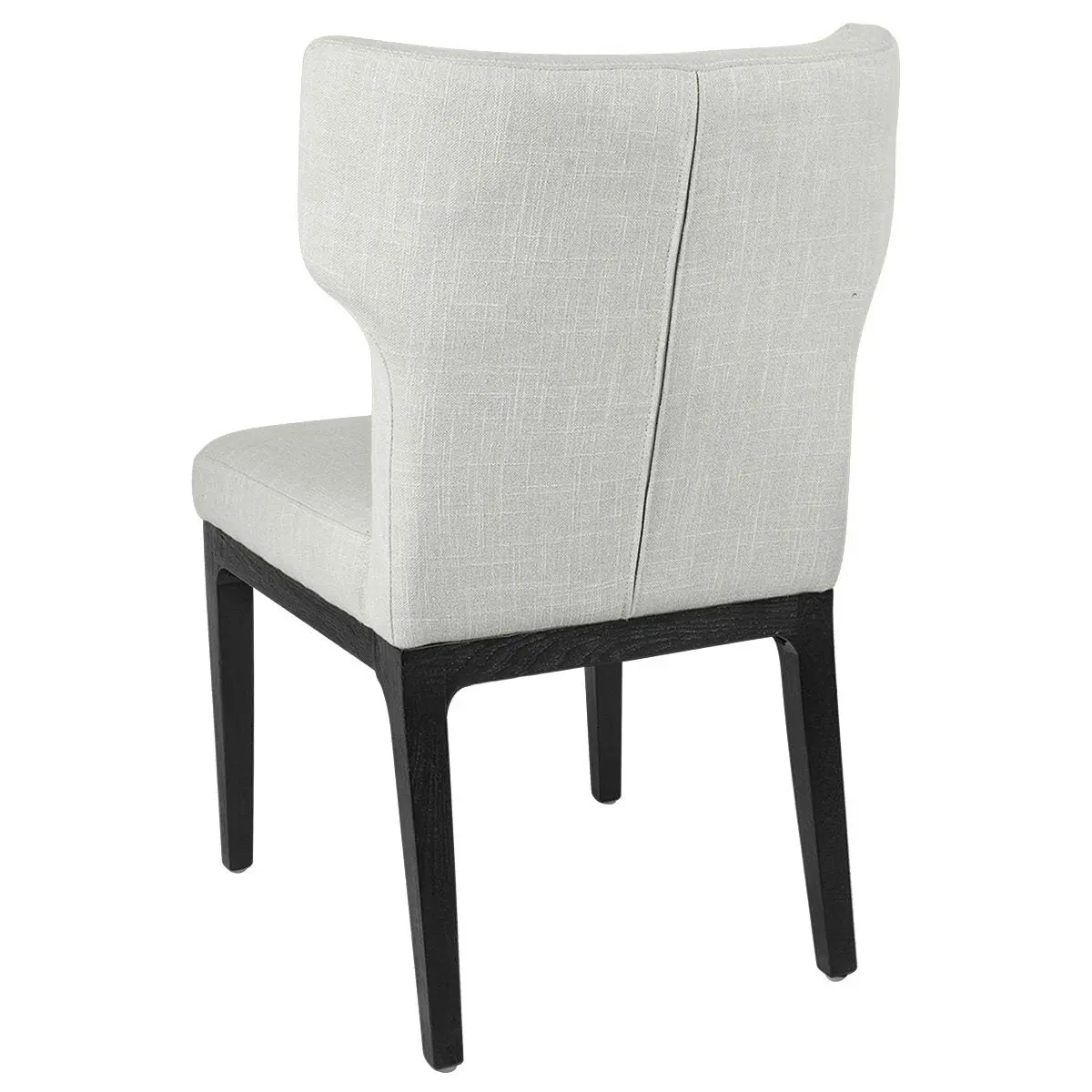 Ashton Black Dining Chair Set of 2  - Natural Linen