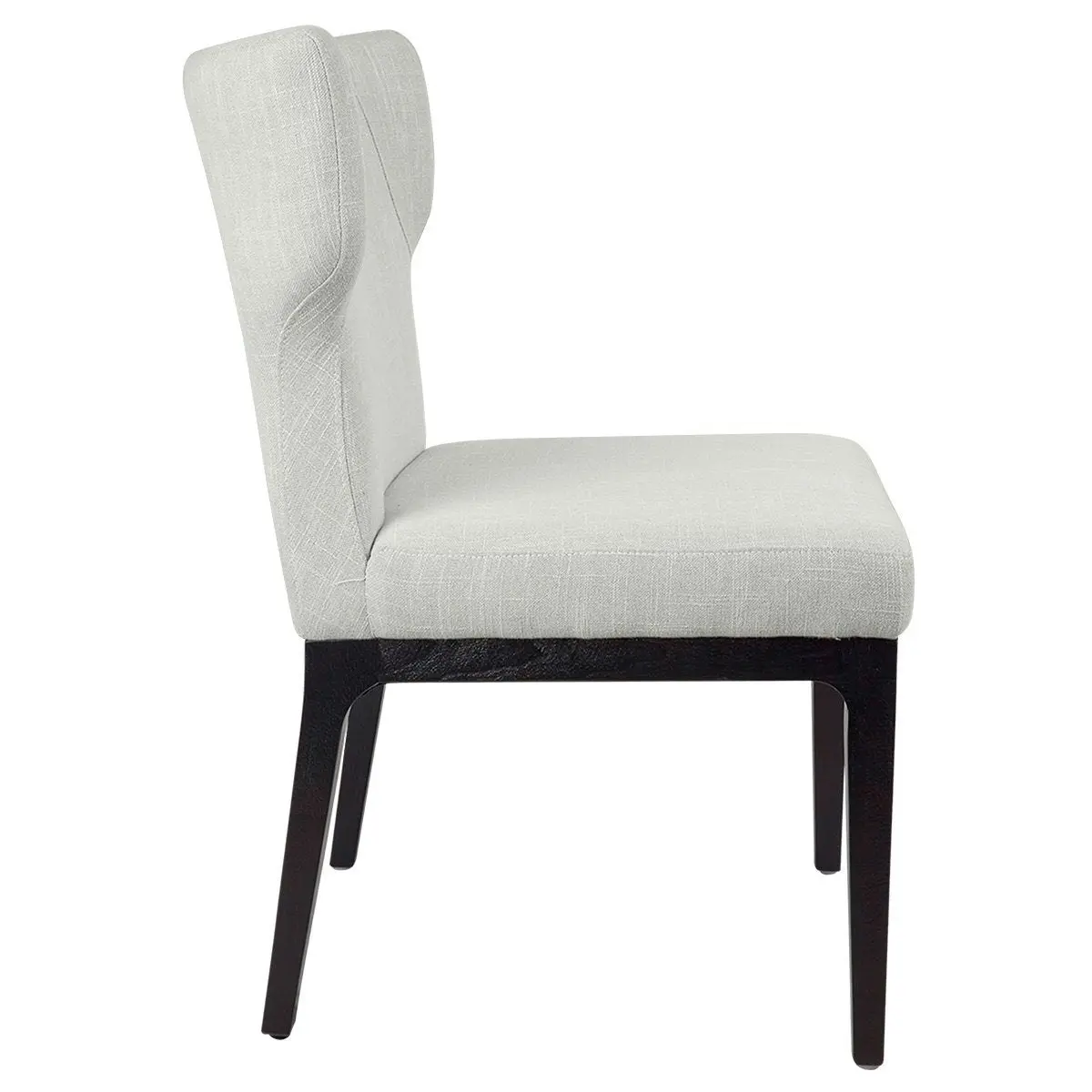 Ashton Black Dining Chair Set of 2  - Natural Linen