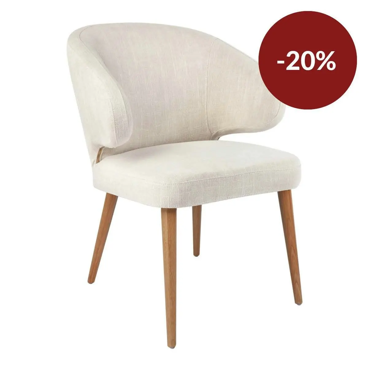 Harlow Natural Dining Chair - Natural Linen