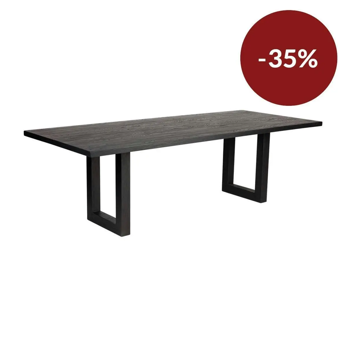 Leeton Oak Dining Table - 2.4m Black