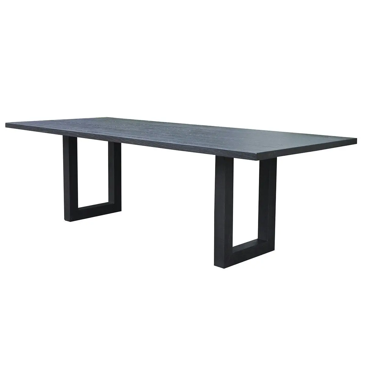 Leeton Oak Dining Table - 2.4m Black