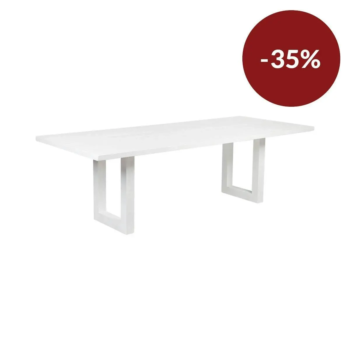 Leeton Oak Dining Table - 2m White