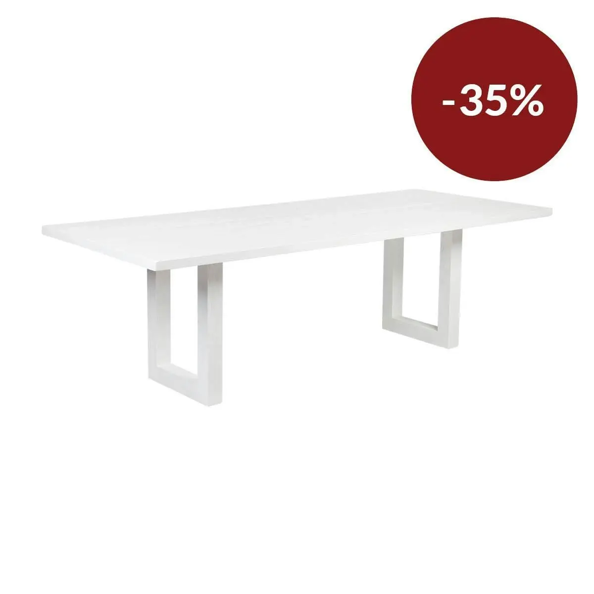 Leeton Oak Dining Table - 2.4m White