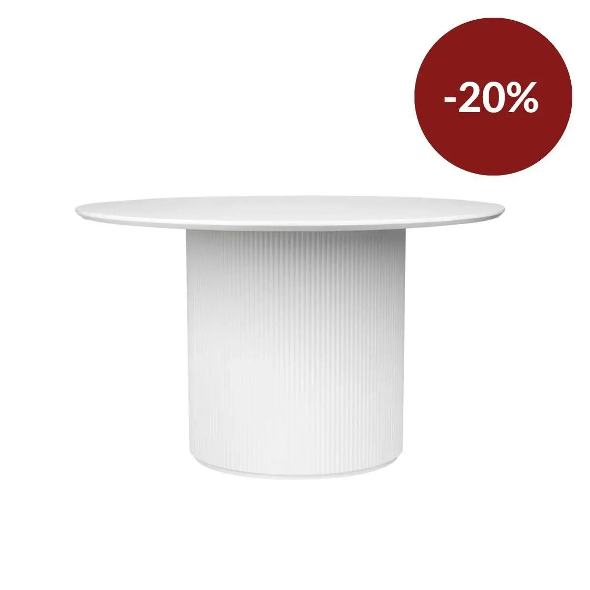 Arlo Round Dining Table - 1.2m White