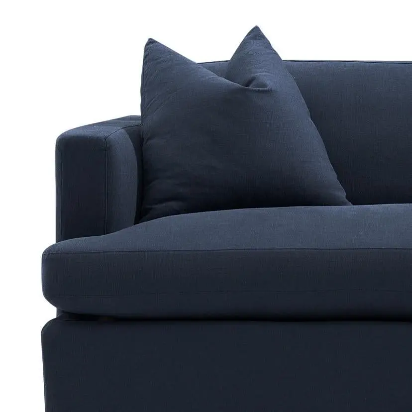 Birkshire 3 Seater Slip Cover Sofa - Navy Linen