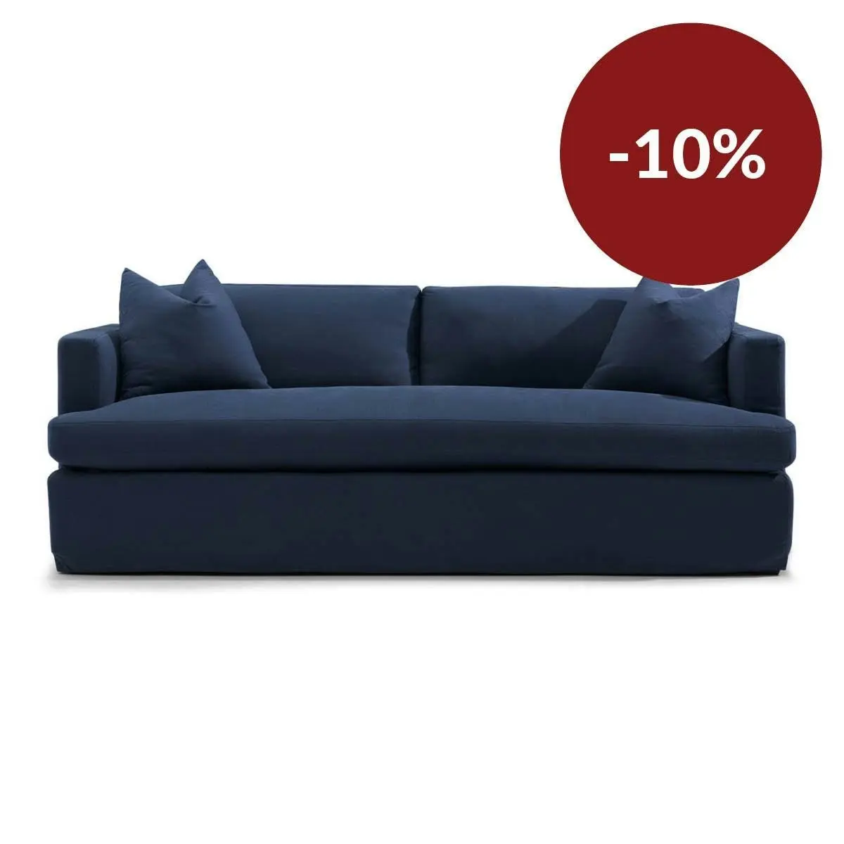 Birkshire 3 Seater Slip Cover Sofa - Navy Linen