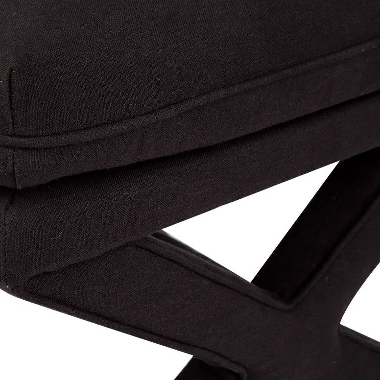 Candace Stool - Black Linen