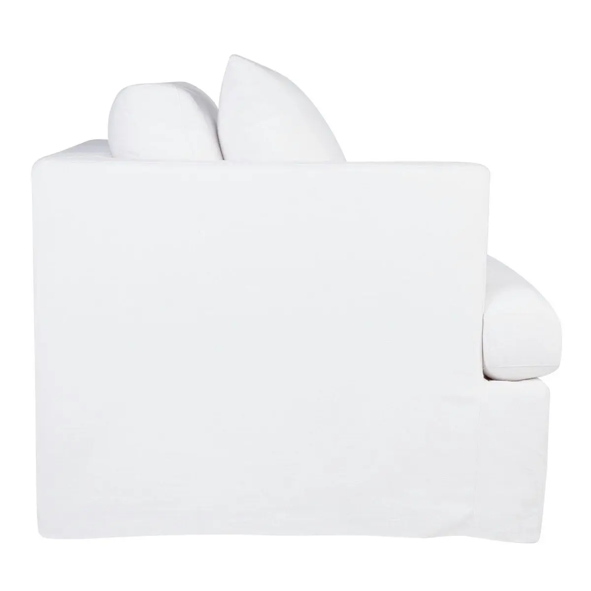 Birkshire Slip Cover Left Arm Facing Seat  - White Linen