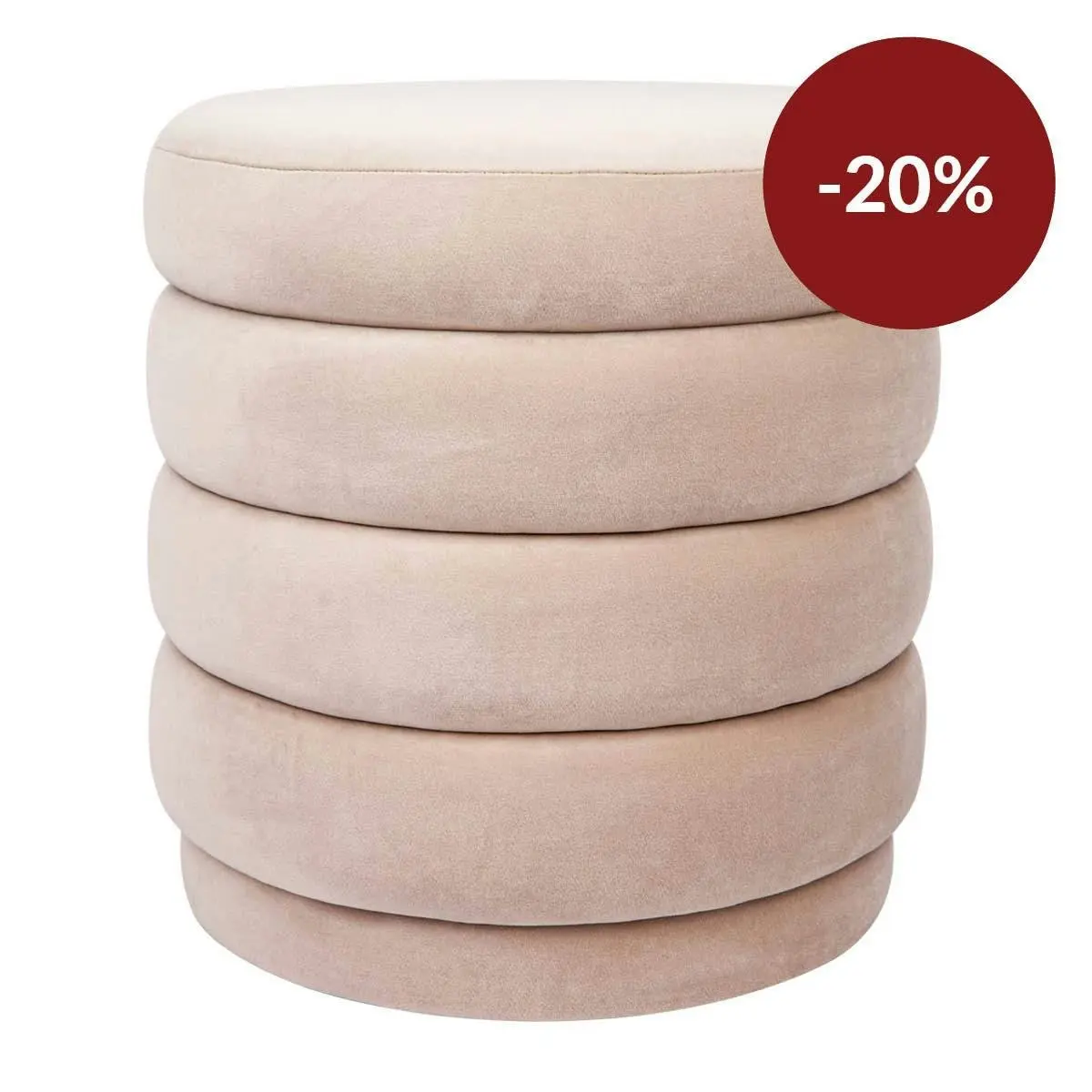 Demi Stool - Nude Velvet