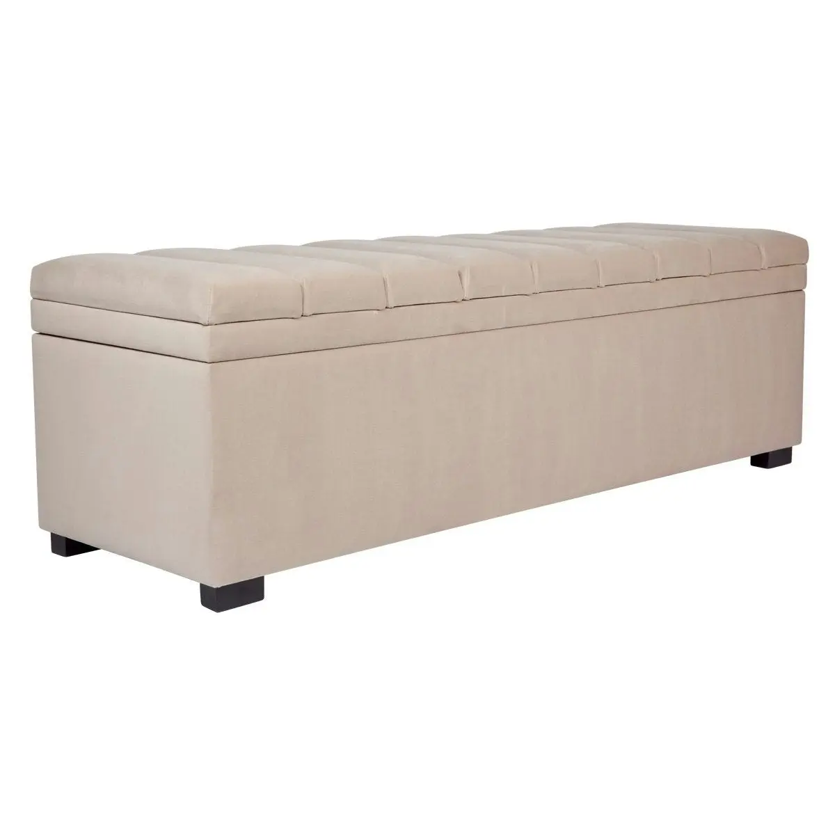 Soho Storage Bench Ottoman - Nude Velvet