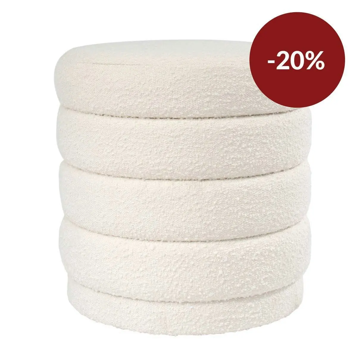 Demi Stool - White Boucle