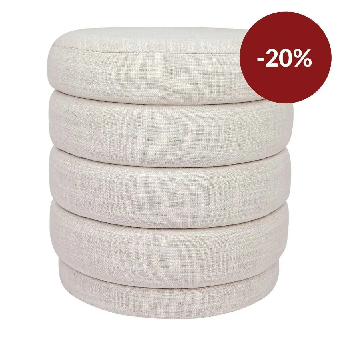 Demi Stool - Off White Linen