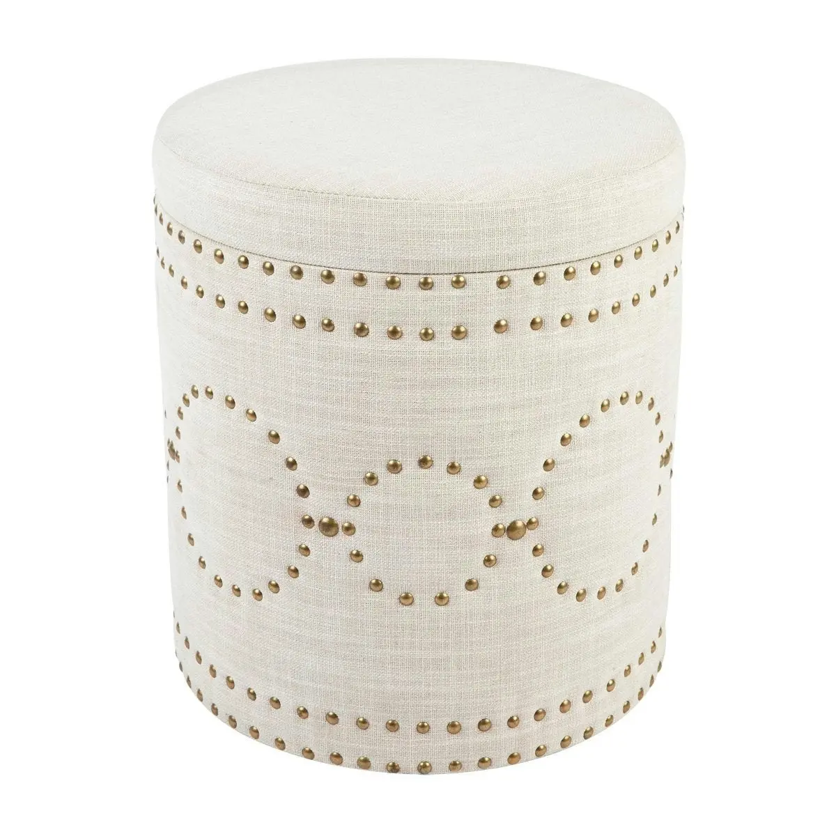 Bradshaw Round Storage Stool - Natural Linen