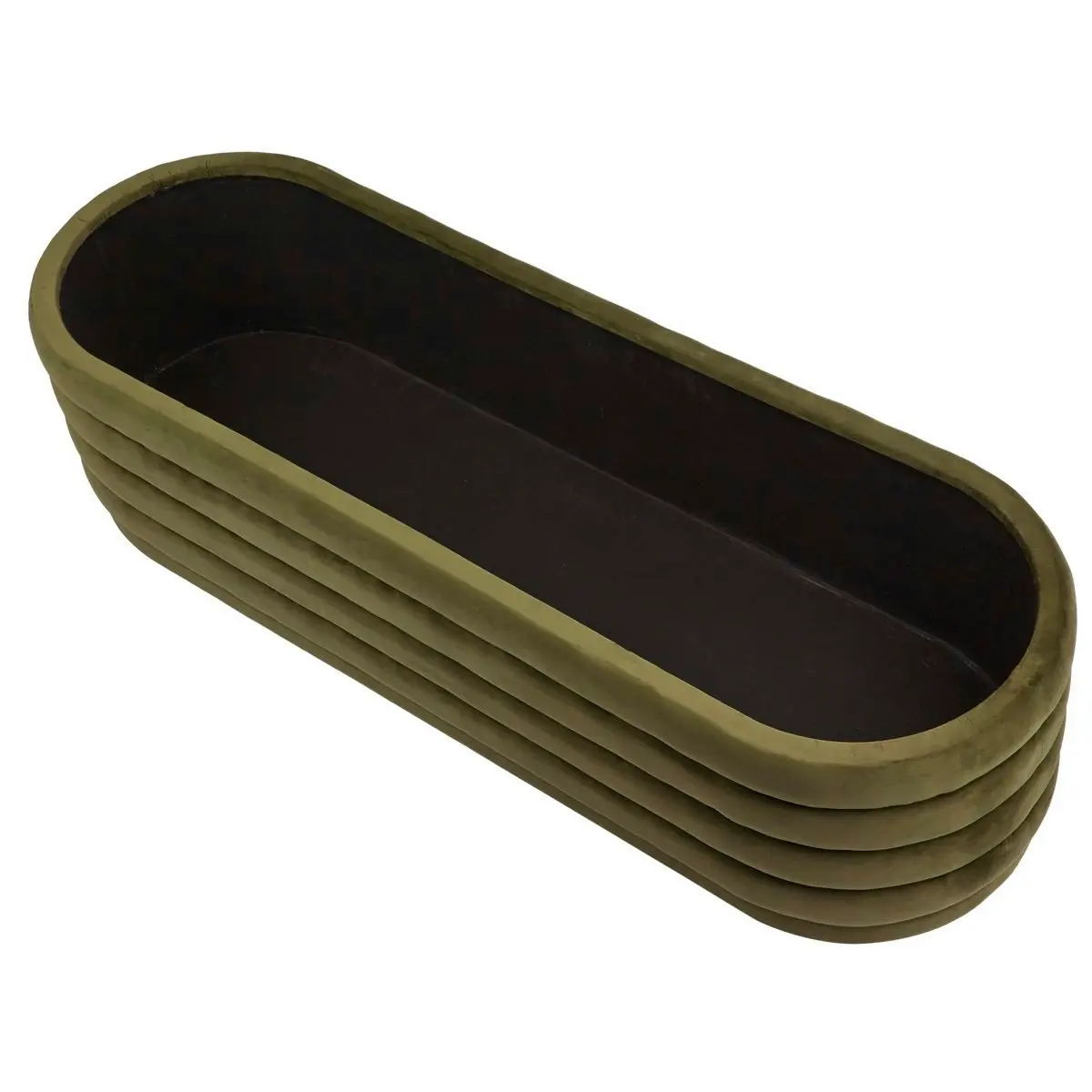 Demi Storage Bench Ottoman - Olive Velvet