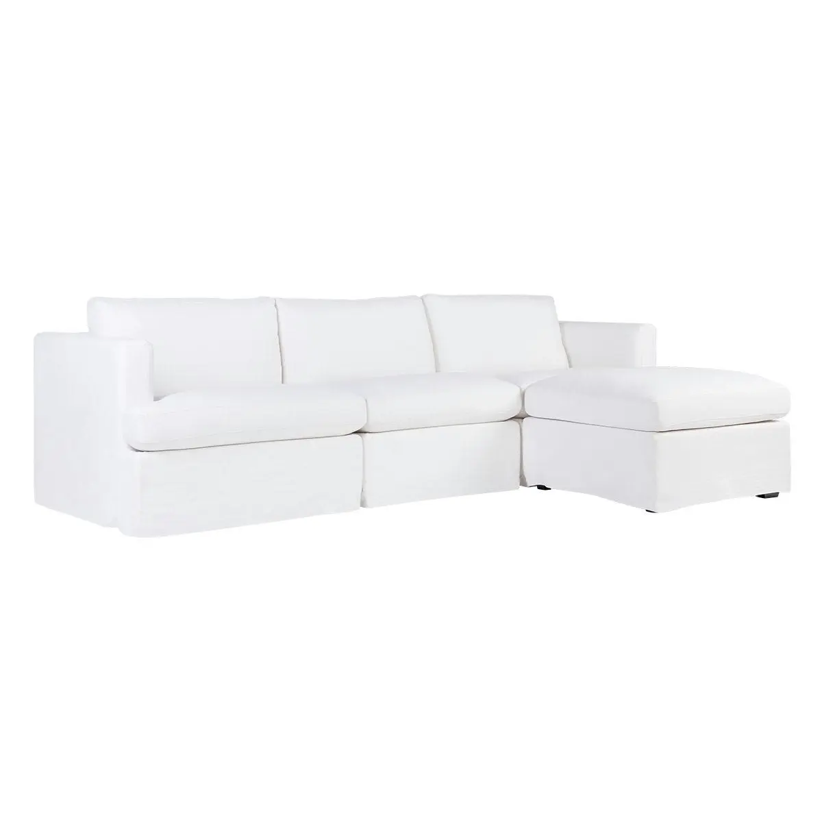 Birkshire Slip Cover Modular Sofa - White Linen Option 6