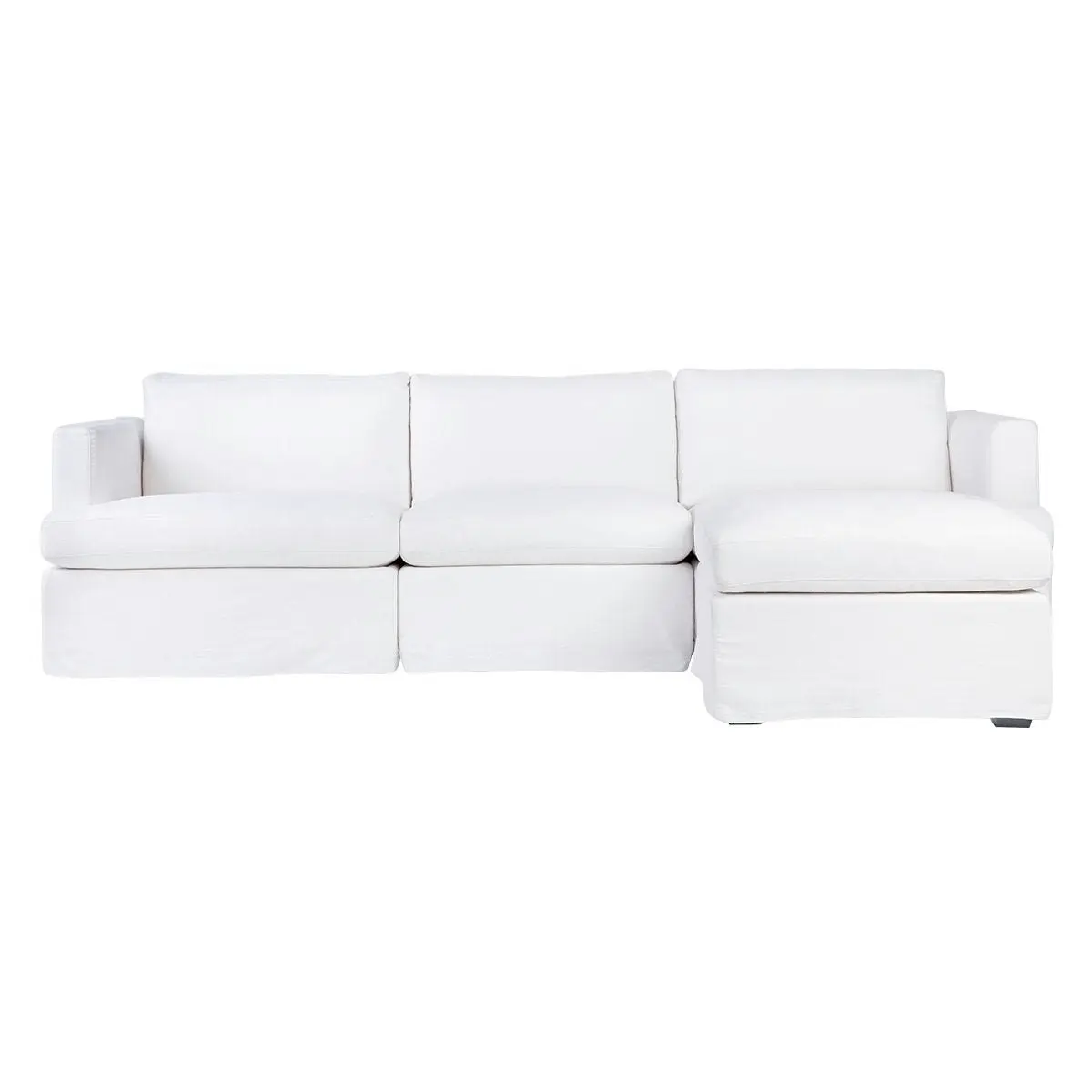 Birkshire Slip Cover Modular Sofa - White Linen Option 6