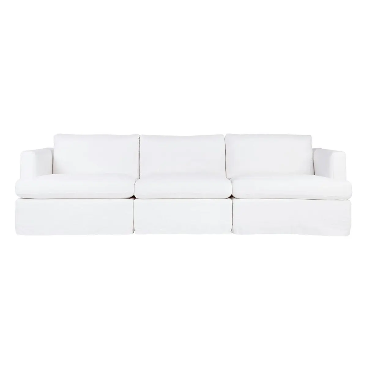 Birkshire Slip Cover Modular Sofa - White Linen Option 3