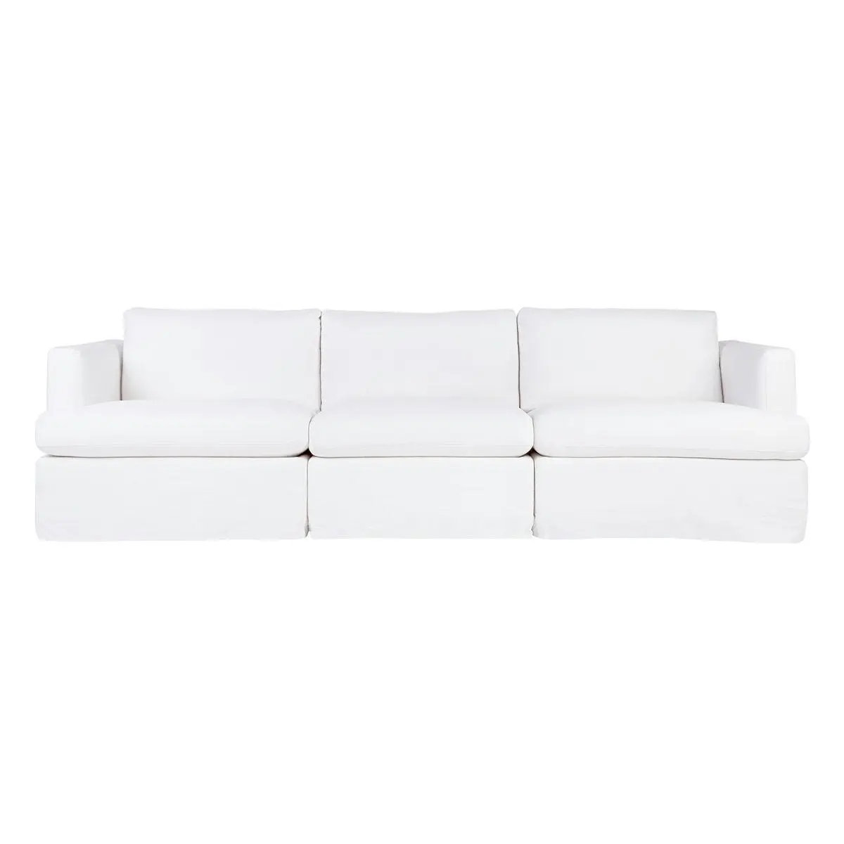 Birkshire Slip Cover Modular Sofa - White Linen Option 3