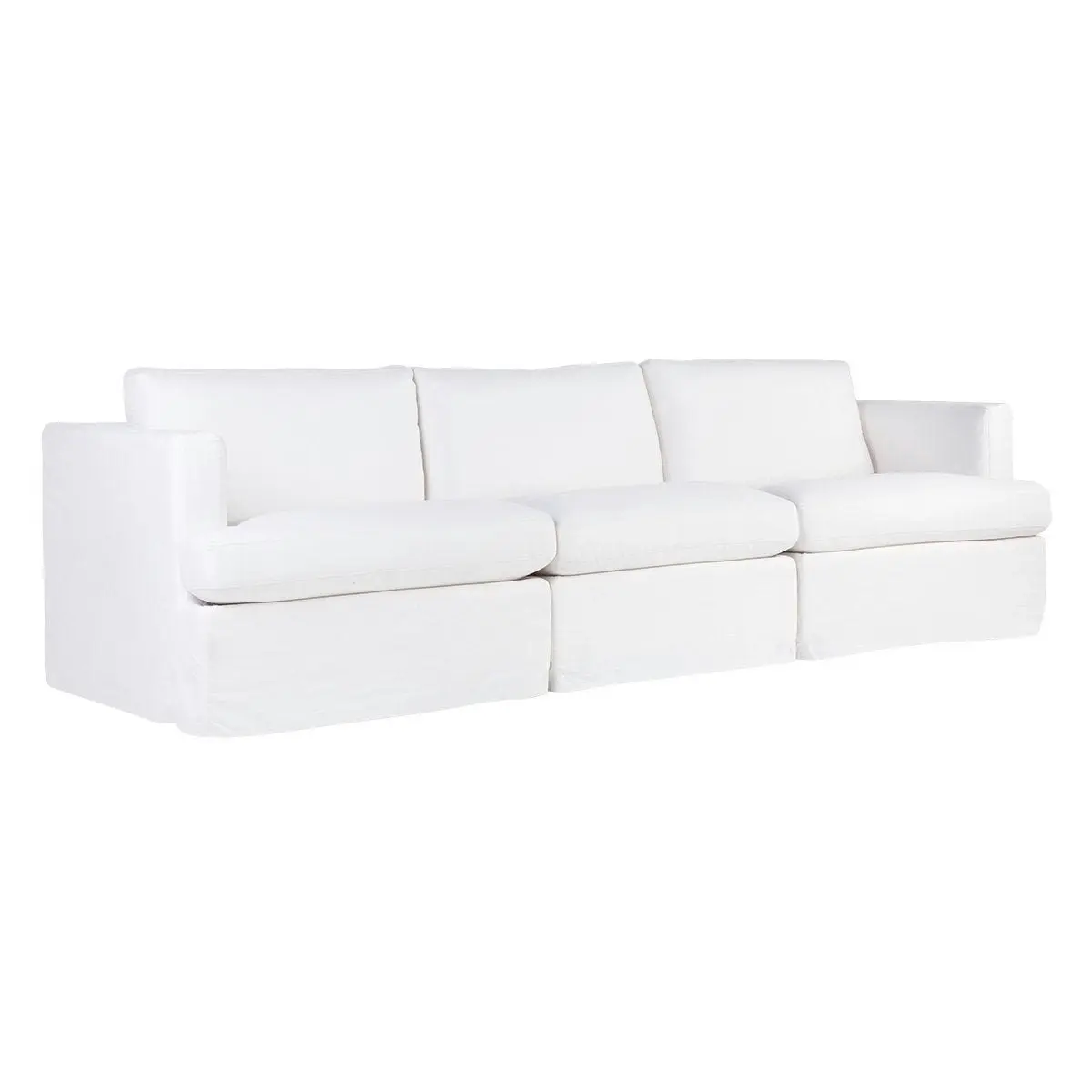 Birkshire Slip Cover Modular Sofa - White Linen Option 3