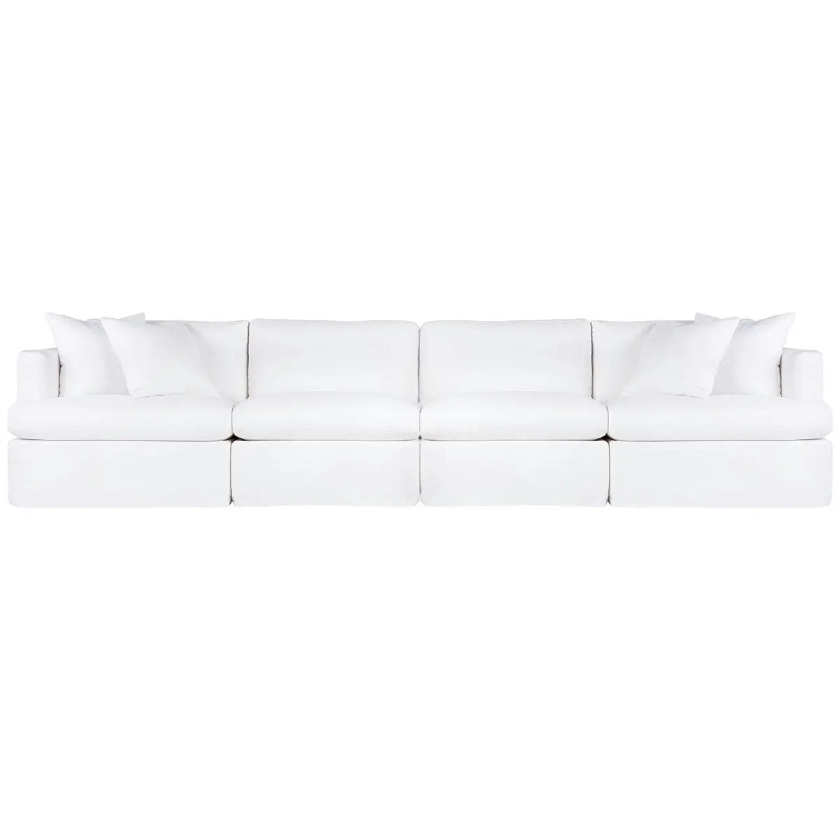 Birkshire Slip Cover Modular Sofa - White Linen Option 4