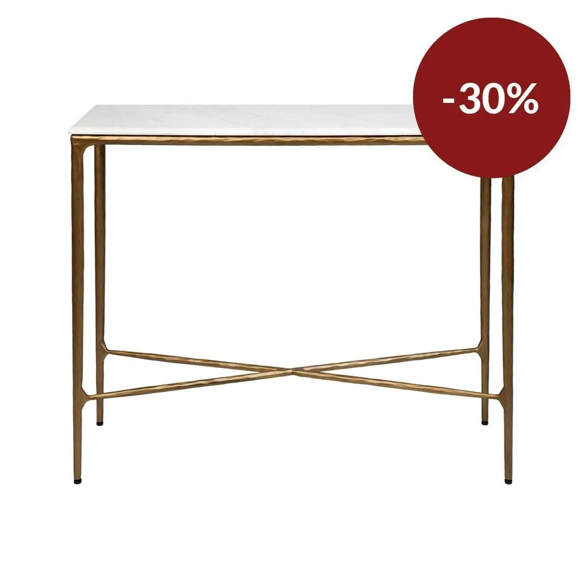 Heston Marble Console Table - Small Brass